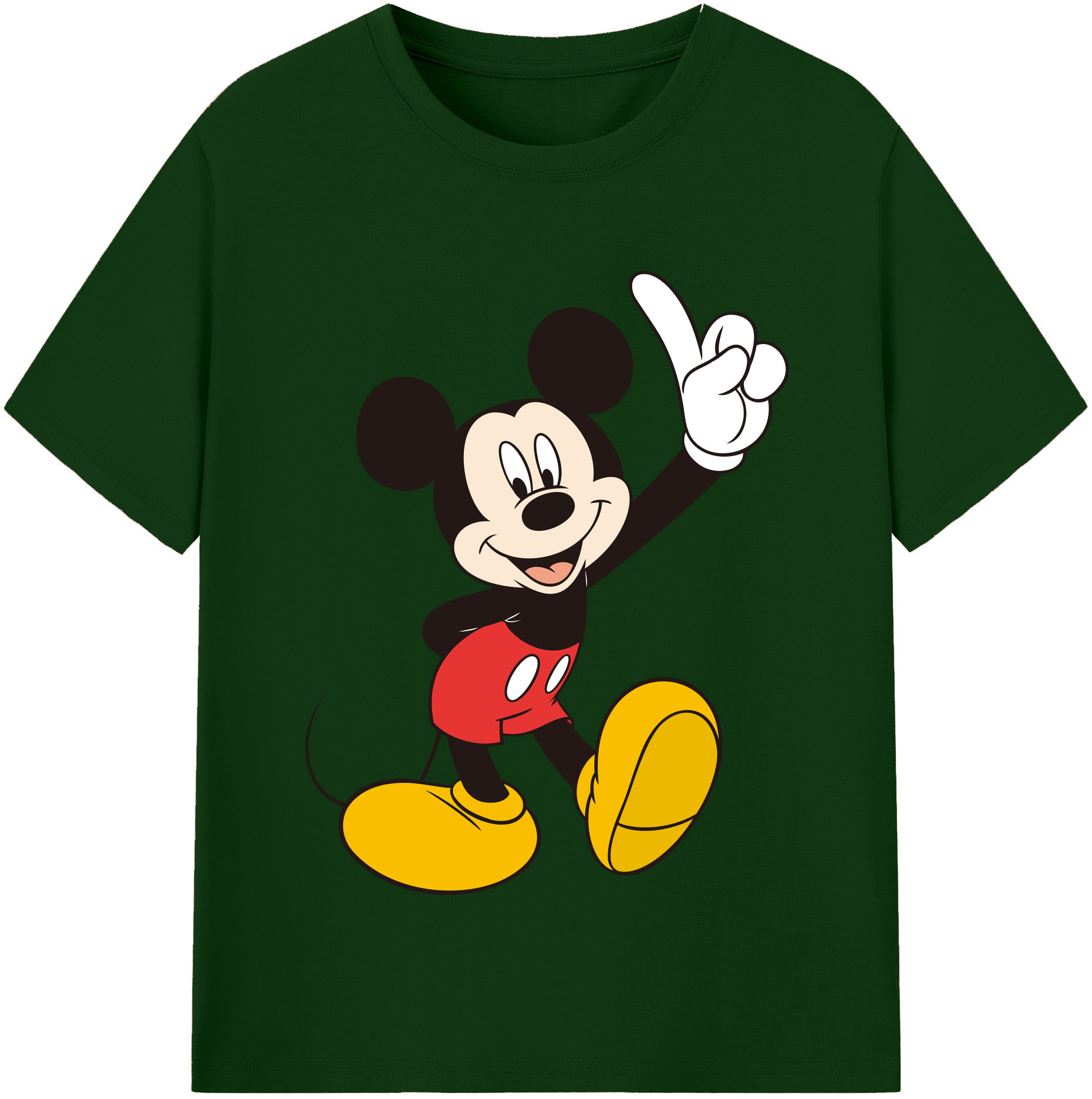 （画像用） ミッキーマウス Mickey Mouse 綿100％半袖Tシャツ（フロントプリント）